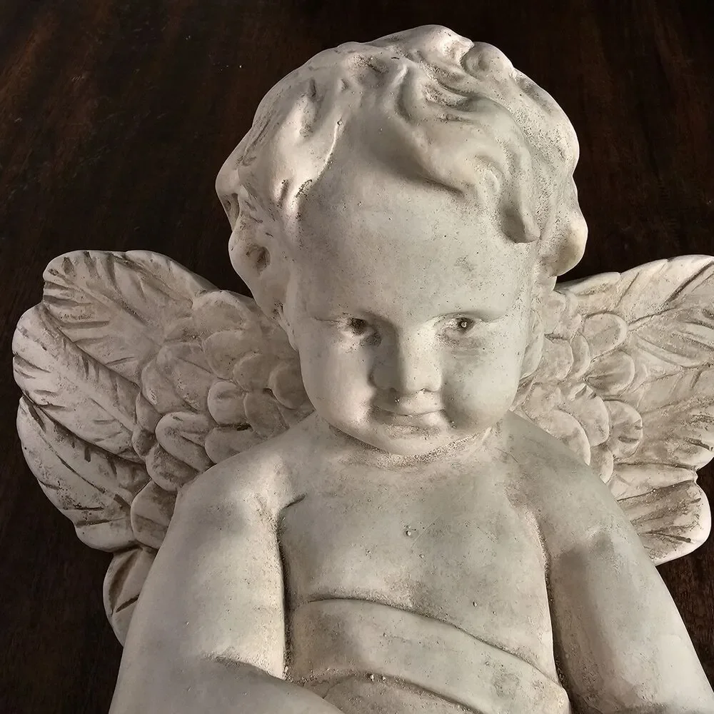 Vintage White Porcelain Cherub Towel Holder Wall Plaque – Ornate Victorian Style